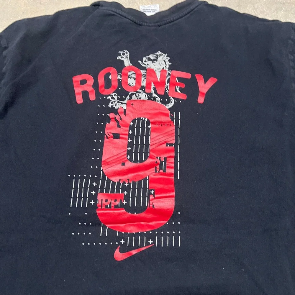 Nike England Wayne Rooney 9 Soccer T-Shirt Mens XXL Black 363082-010